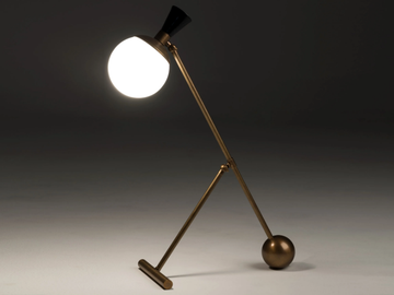IGLOO - Brass and glass table lamp by Mantellassi 1926 - view 2